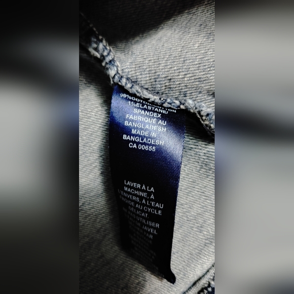 Vintage Contrast Denim Jacket.  Size 14P - Picture 9 of 9